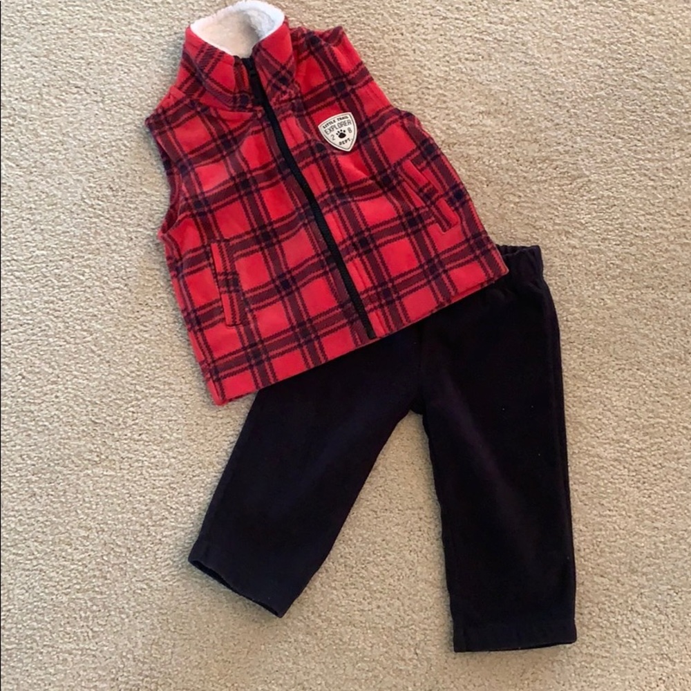 Carters baby boy six month fleece outfit